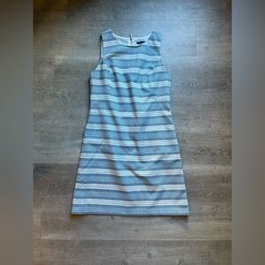 Tommy Hilfiger Stitch Stripes Sleeveless Shift Dress Size 8 Textured Fabric